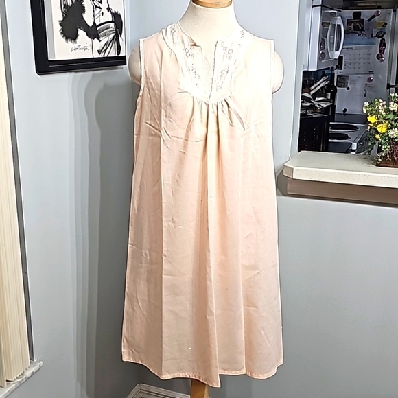 Katz vintage women's 2 pcs set night‎ wear. Light peach. Size medium. - Picture 1 of 16